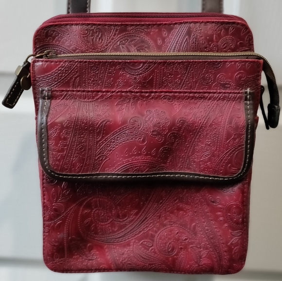 Relic Quality Brand red embossed crossbody bag purse - Picture 2 of 8